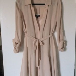 bebe blush tie silk dress